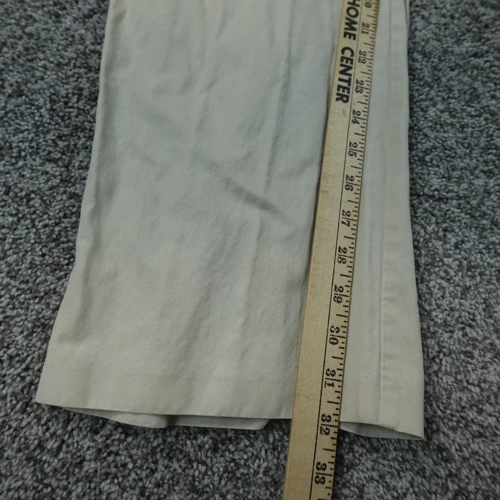 Tommy Bahama Pants Mens 38X32 Beige Tan Silk Chino Trouser Flat Front Straight
